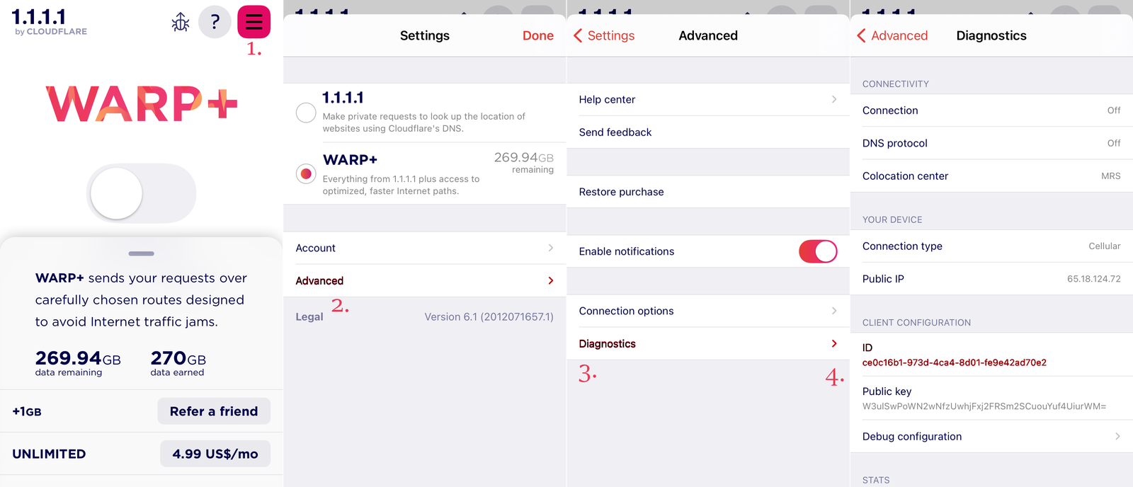 Data Hack Warp+ 1.1.1.1